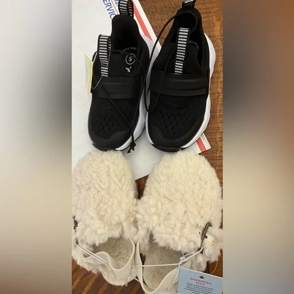 NWT TWO PAIR All In Motion Dannie Slip On Sneakers + Cat & Jack Mila Slip Ons - Picture 2 of 8